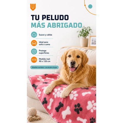 Frazada Manta Polar Mascotas Perros 90x120 Cm Lavable Hogar Multicolor Macho Polar Tonos Surtidos Animalitos Huellas Mascota Perros Manta Frazada Suave Lavable Sofa Cama Auto Viaje