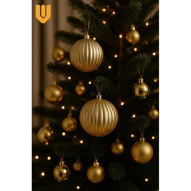 Set 28 Esferas Navideñas Plástico 12 5 Cm Decoración Árbol