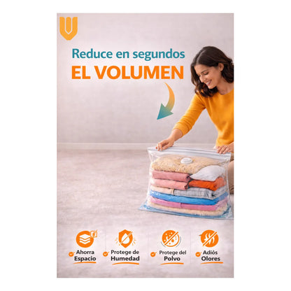 Bolsa Organizador Al Vacio Hogar Ropa Ahorra Espaci 60x80cm