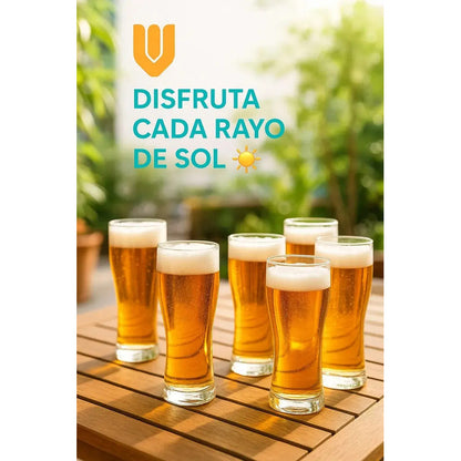 18 Vaso Acrilico Cervecero Reutilizable 440 Ml Transparente Vaso Transparente