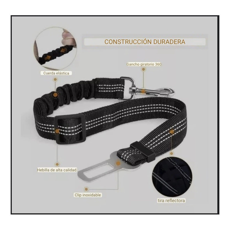 X2 Cinturón De Seguridad Perro Gato Correa Elástica Auto