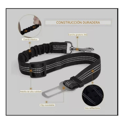 X2 Cinturón De Seguridad Perro Gato Correa Elástica Auto