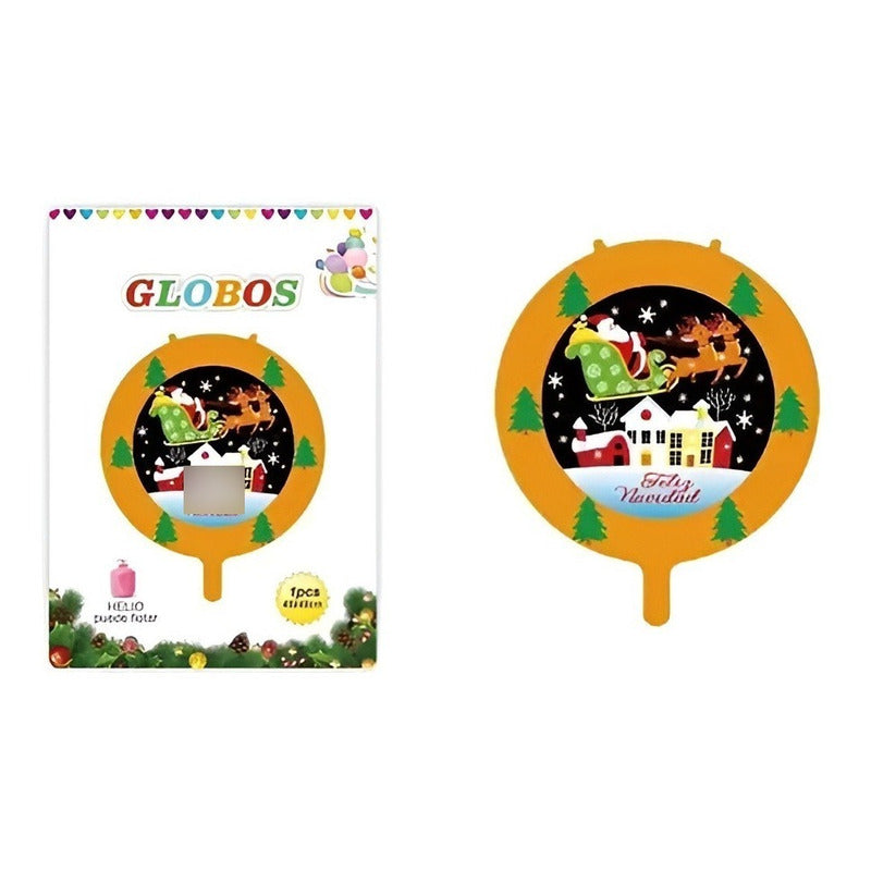 Globos Metálicos Feliz Navidad Decoración Fiesta Globos 680 Naranja Claro