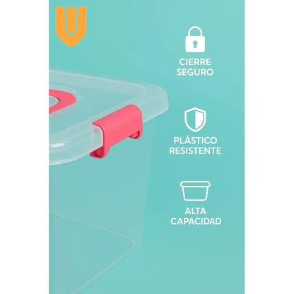 10 Caja Organizadora Transparente Aplilable Almacenamie 6.5l Caja Organizadora Plastico Transparente 6.5l Apilable 28x20x15cm Tapa Multiuso Hogar Oficina Almacenaje Contenedor 5kg Lisa