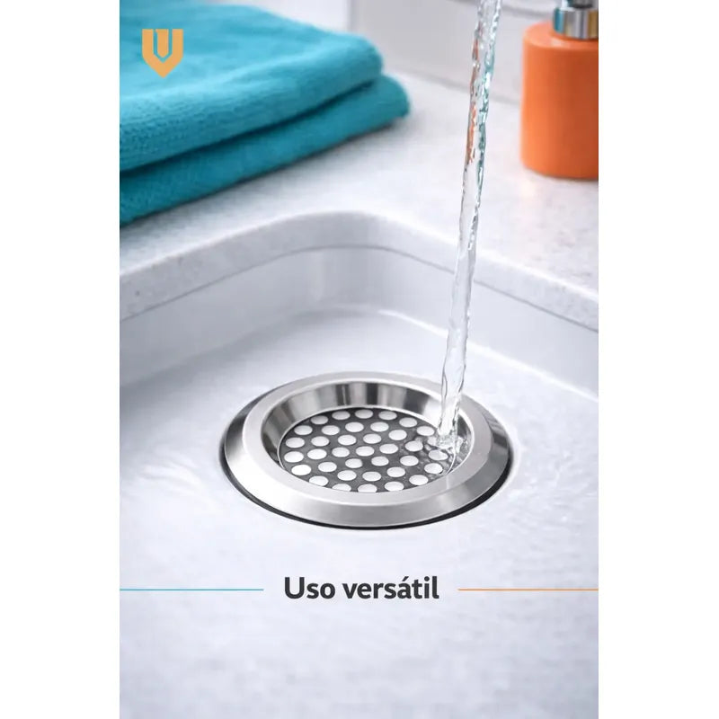 Rejilla Filtro Lavaplatos Cocina Bacha Acero Pack 3 Hogar Gris 006-2