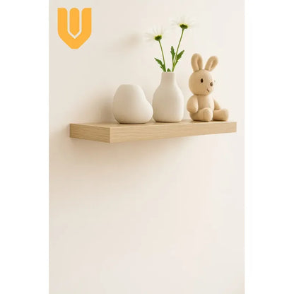 4 Repisa Flotante Dormitorio Baño Estantes Pared Mdf 40x15cm Beige
