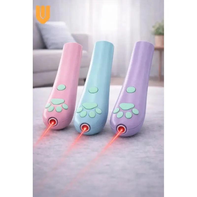 Juguete Varita Led Multicolor Mascotas Estimulo Interactivo Juguete Caza Felina Proyector Ratón Luz Multicolor Estimulacion Instinto Agilidad Diversion Interior Laser