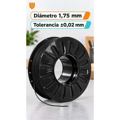Filamento Impresora 3d Negro 1,75mm ±0,02mm Rollo Carrete Negro Filamento Impresión Tridimensional Bobina Rollo Carrete Negro Modelado Digital Prototipos Figuras Diseños Maquetas 1,75 Mm