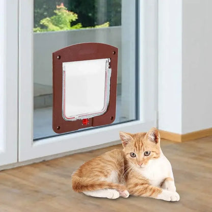 2 Puerta Para Mascotas Puerta Gatera Puerta Abatible Perro Blanco