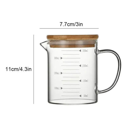 X2 Taza Medidora Con Tapa Taza Medidora Vidrio Taza Medidora Transparente