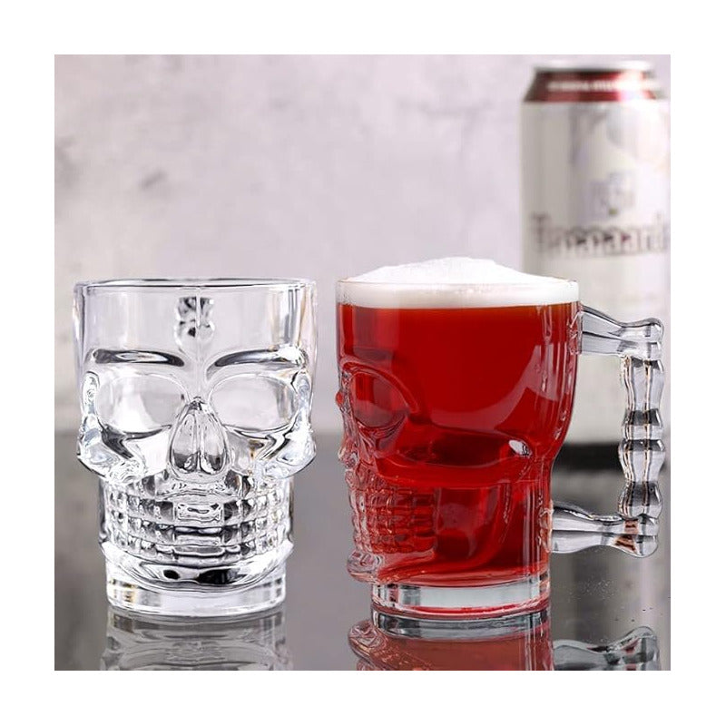 12 Vaso Cervecero Vidrio Vasos Shoperos Cerveceros Calavera