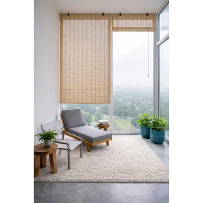 2 Persiana Bambu Enrollable Roller Ventana Living 120x180cm Marrón Bambu Natural Decorativo Roller Enrollable Madera Rayas Control Luz Estilo Nordico Ventanas Hogar Oficina