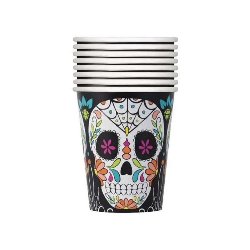 10 Vasos Desechables Halloween Vasos Calavera Halloween