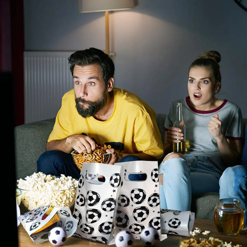 X10 Bolsas Para Piñata Pelota Futbol Bolsas Dulces Piñata  Blanca Pelota Futbol Blanca