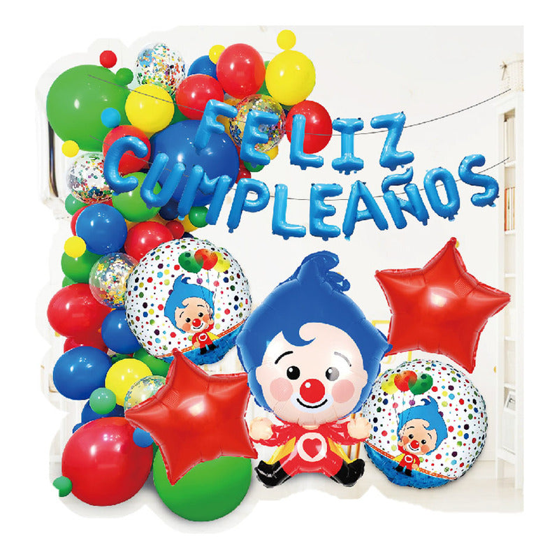 Set 57 Globos Plim Plim Decoracion Plim Plim Globos Metalico