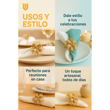Servilletero Aro Decoración Servilleta Porta Servilleta Flor