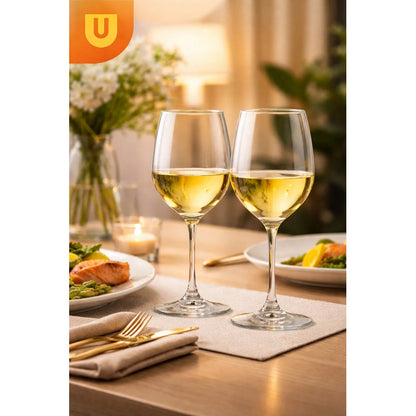 X2 Copas Vino Cristal 175ml Pack 2 Transparente Ideal Vino Tinto Cabernet Merlot Cena Especial Regalo Boda Aniversario Gastronomia Restaurante Hogar Mesa Elegante