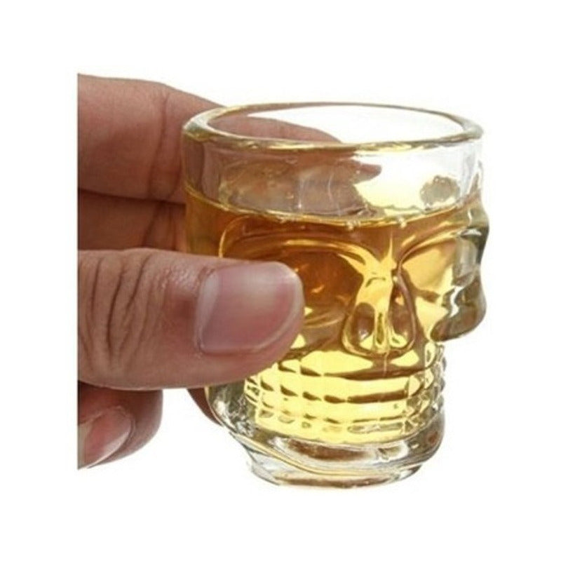 Vaso Shot Tequilero Calavera Vidrio Set 6 Pcs 65ml