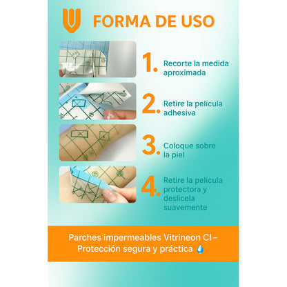 10 Parche Transparente Impermeable Heridas Parche Adhesivo