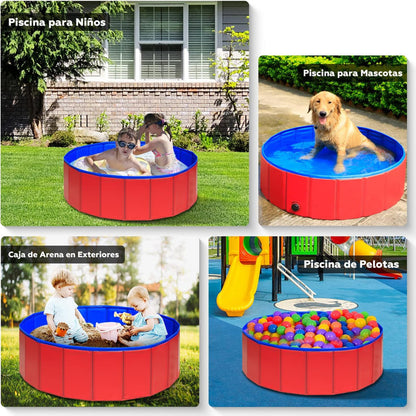 Piscina Para Perros Piscina Plegable Mascotas Perros 120cm