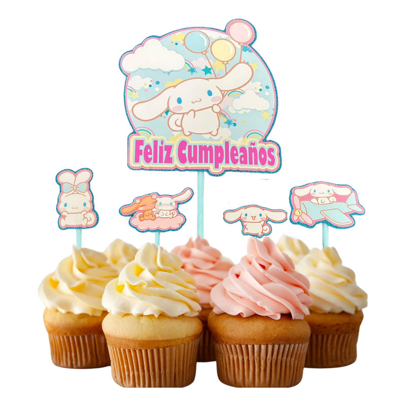 Topper Cumpleaños Torta Cotillon Cup Cake Fiestas Decoracion