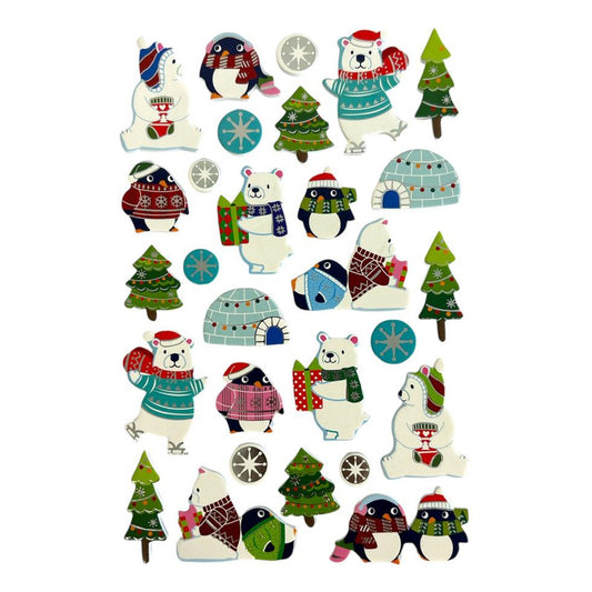 Set Stickers Navideños Decorativos Pegatinas Navideñas