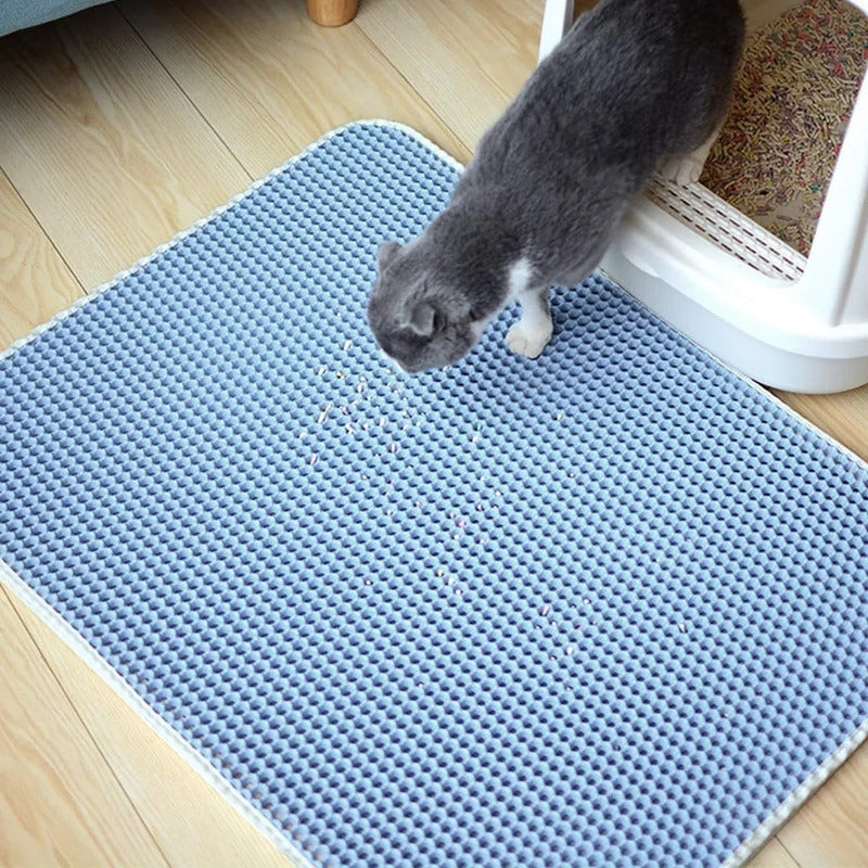Arenero Para Gato + Tapete Alfombra Gato + Arena Tofu 2.5 Kg