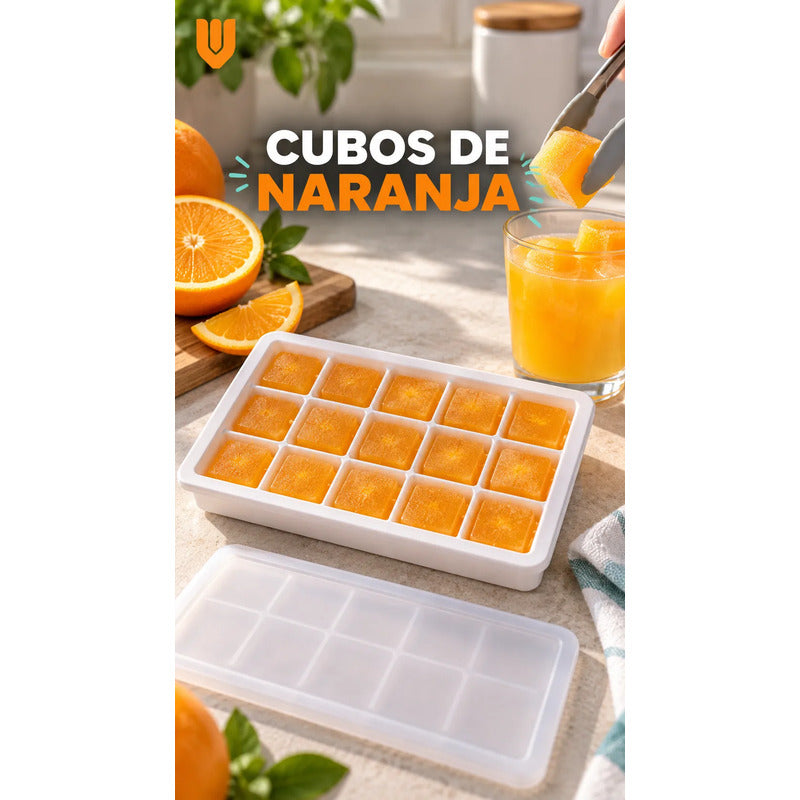 Hielera Tapa Cubeta Molde Hielo Silicona 15cubos Multicolor Cubetera Hielera Silicona Tapa Hielo Molde Reutilizable Lavable Congelador Bebidas Congelador Multicolor Cubetera Hielera Silicona...
