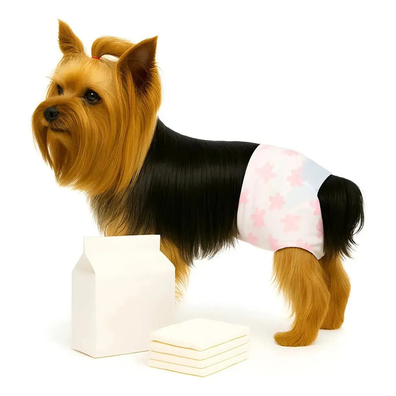 22 Pañales Perro Macho Pañal Faja Hembra Calzon Perro Gato L Blanco Hembra L 52x32cm/macho L 65x20cm Blanco - Hembra L 52x32cm/macho L 65x20cm