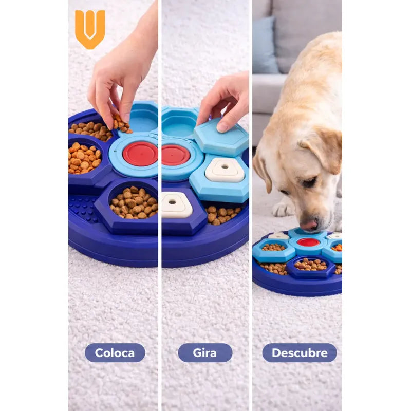 Dispensador Premio Plato Interactivo Perro Comedero Lento 2 Und Enriquecimiento Sensorial Antiestres Canino Juego Cognitivo Estimulacion Mental Dinamica Alimentacion Controlada