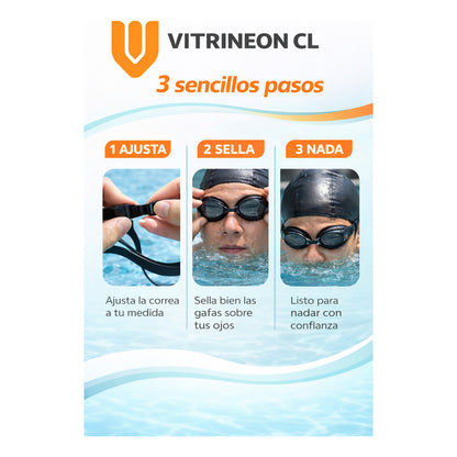 Lentes Natacion Niños Piscina Comodos Seguros Diversion Uv