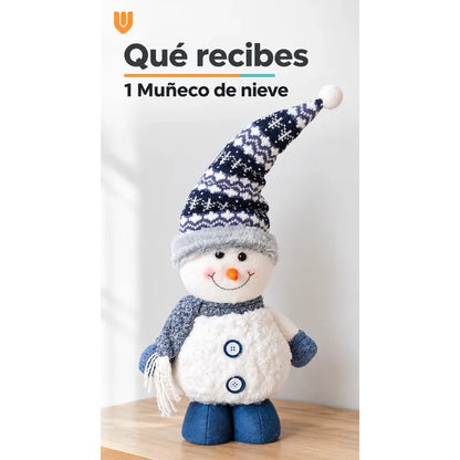 Muñeco Nieve Navideño 86cm Retraible Decorativo Figura Blanco Muñeco Adorno Navideño Muñeco Papá Noel Viejito Pascuero Santa Claus Gorro Barba Blanca Figura Verdes Cascabel 86cm Retraible