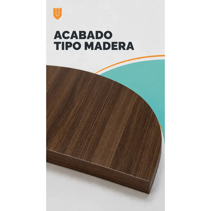 Repisas Flotante Café Acabado Madera Pared 25cm Esquinera Repisa Esquinera Flotante Acabado Madera Cuarto Círculo Borde Curvo Fijación Oculta Mural Decorativa 25cm