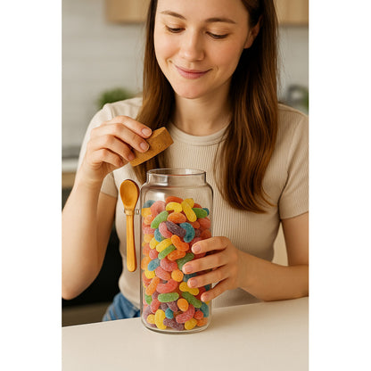 Recipientes Hermeticos De Vidrio Frasco Conservante Alimento Tapa Corcho