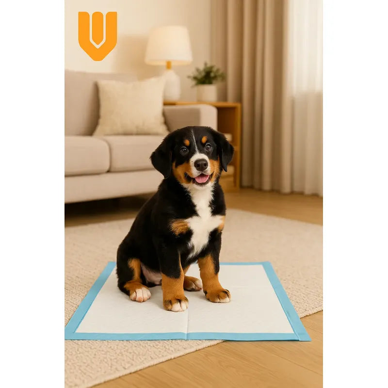 X90 Sabanillas Absorbente Mascota Perro Paños Perros 45x60cm Azul Blanco