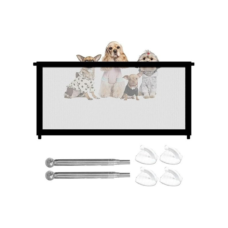 Pack X2 Puerta De Seguridad Plegable Magica Malla Mascotas